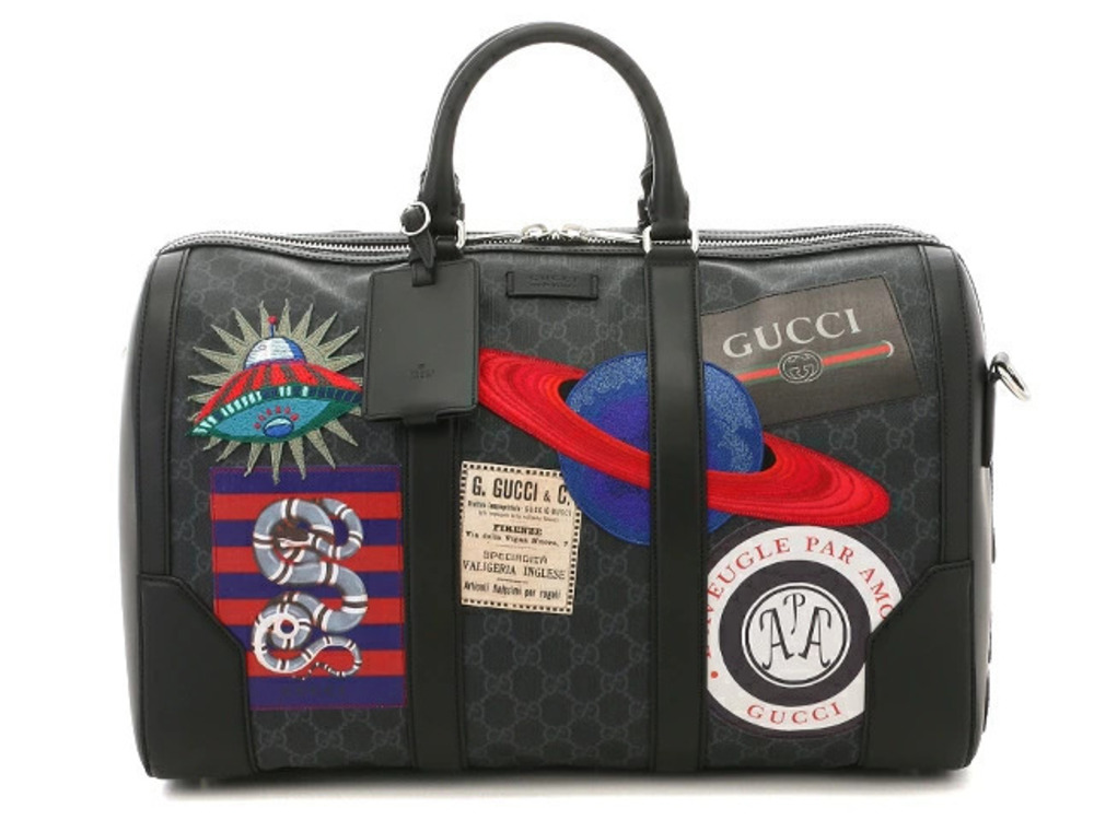 Gucci Boston Bag Carry on Duffle Courier Soft GG Supreme